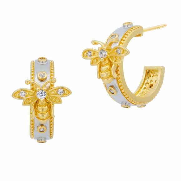 Freida Rothman Jewelry - Freida Rothman Wings Of Hope Hoop Earrings 925 Sterling silver